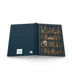Dark Academia Bookshelf Hardcover Lined Journal with Lovely Matte Finish