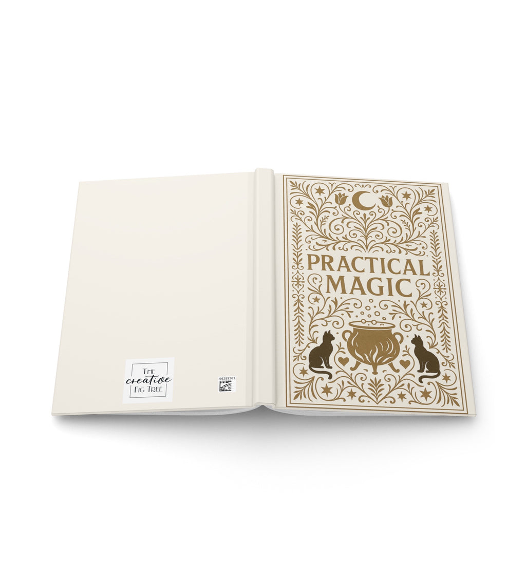Magic Black Cats Hardcover Lined Notebook with Lovely Matte Finish