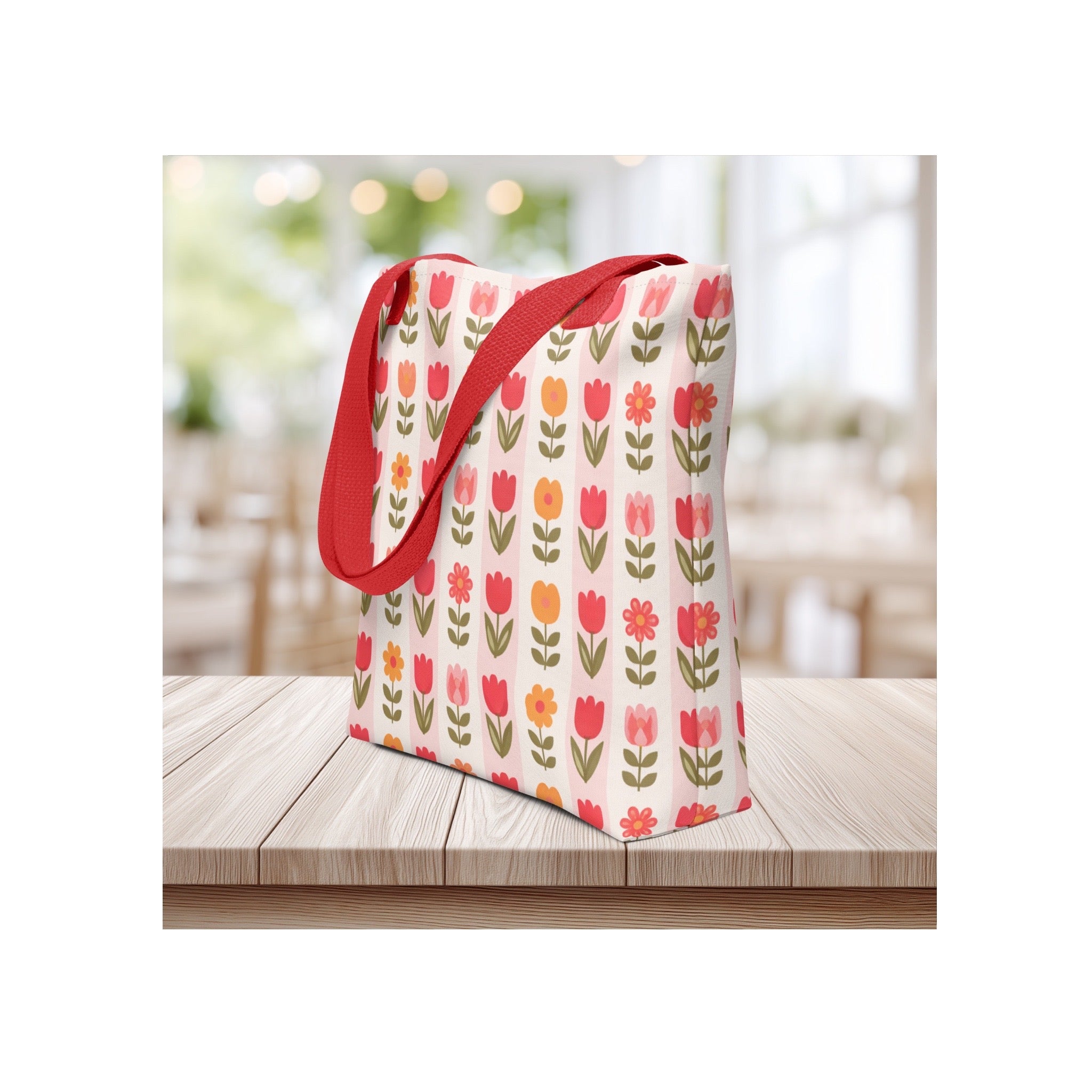 Tulip Wallpaper Art Tote Bag