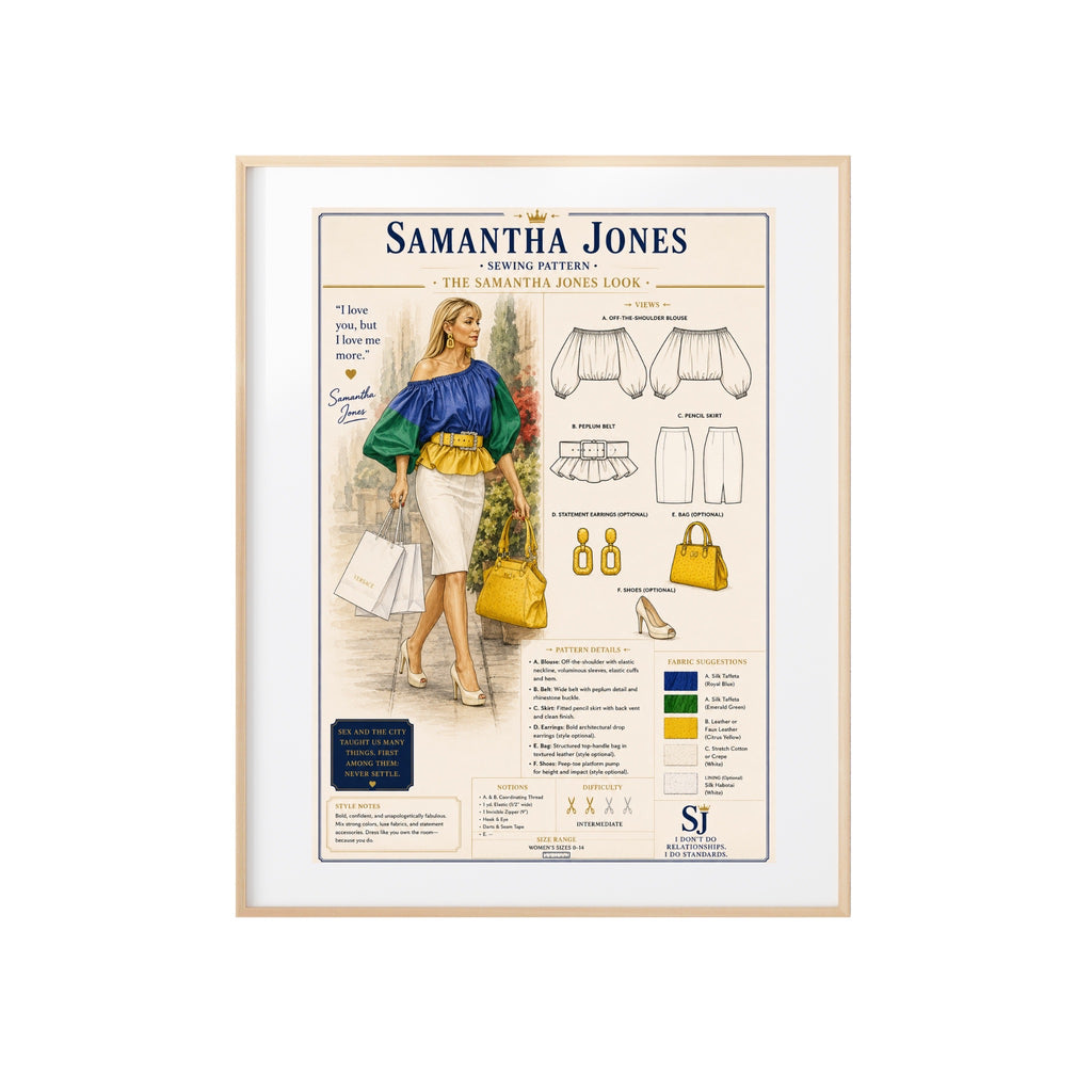 Samantha Jones Fashion Style Art Print