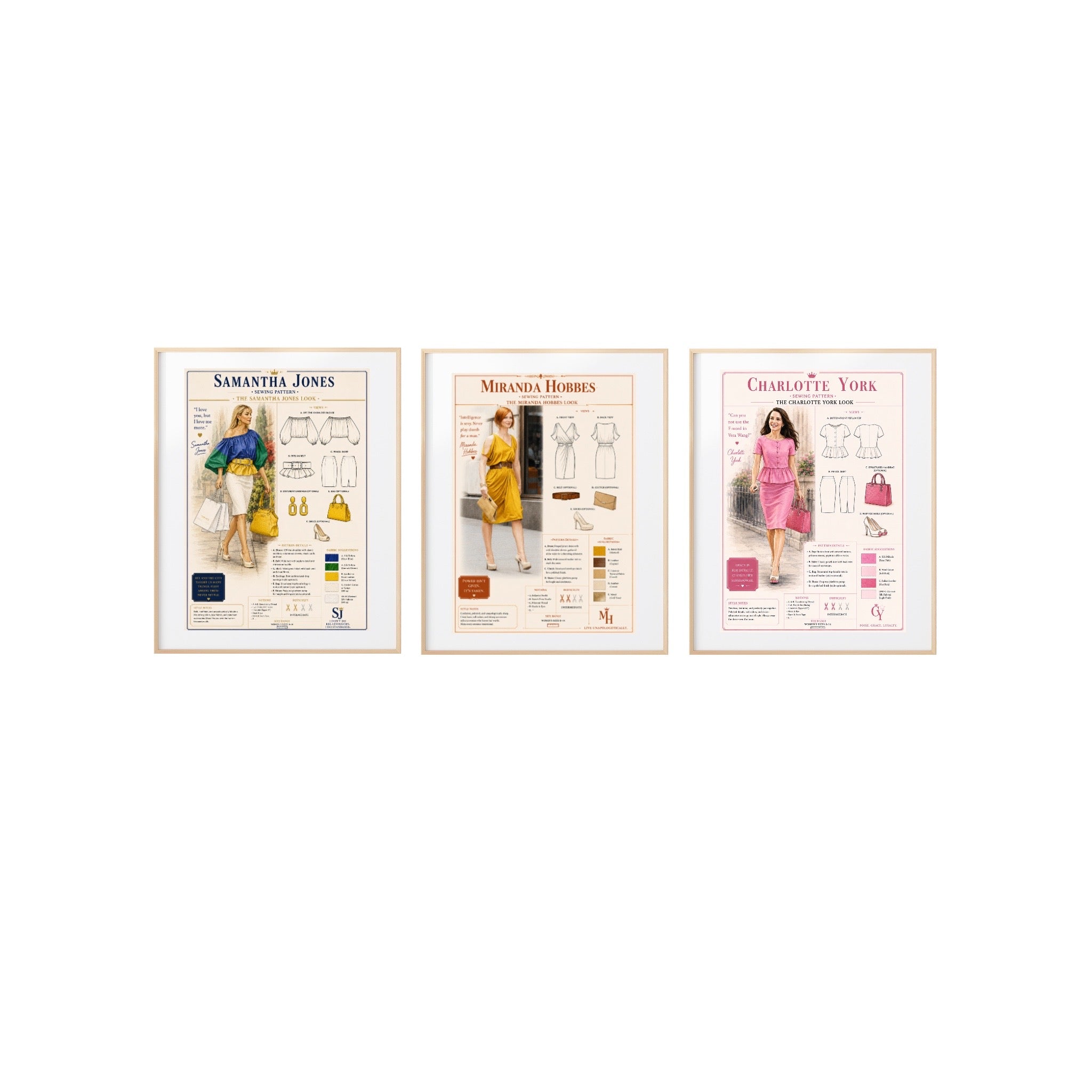 Samantha Jones Fashion Style Art Print