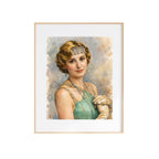 Lady Edith Crawley Portrait Downton Abbey Watercolor Painting Art Print