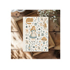 Alice in Wonderland Cream Hardcover Lined Notebook with Lovely Matter Finish