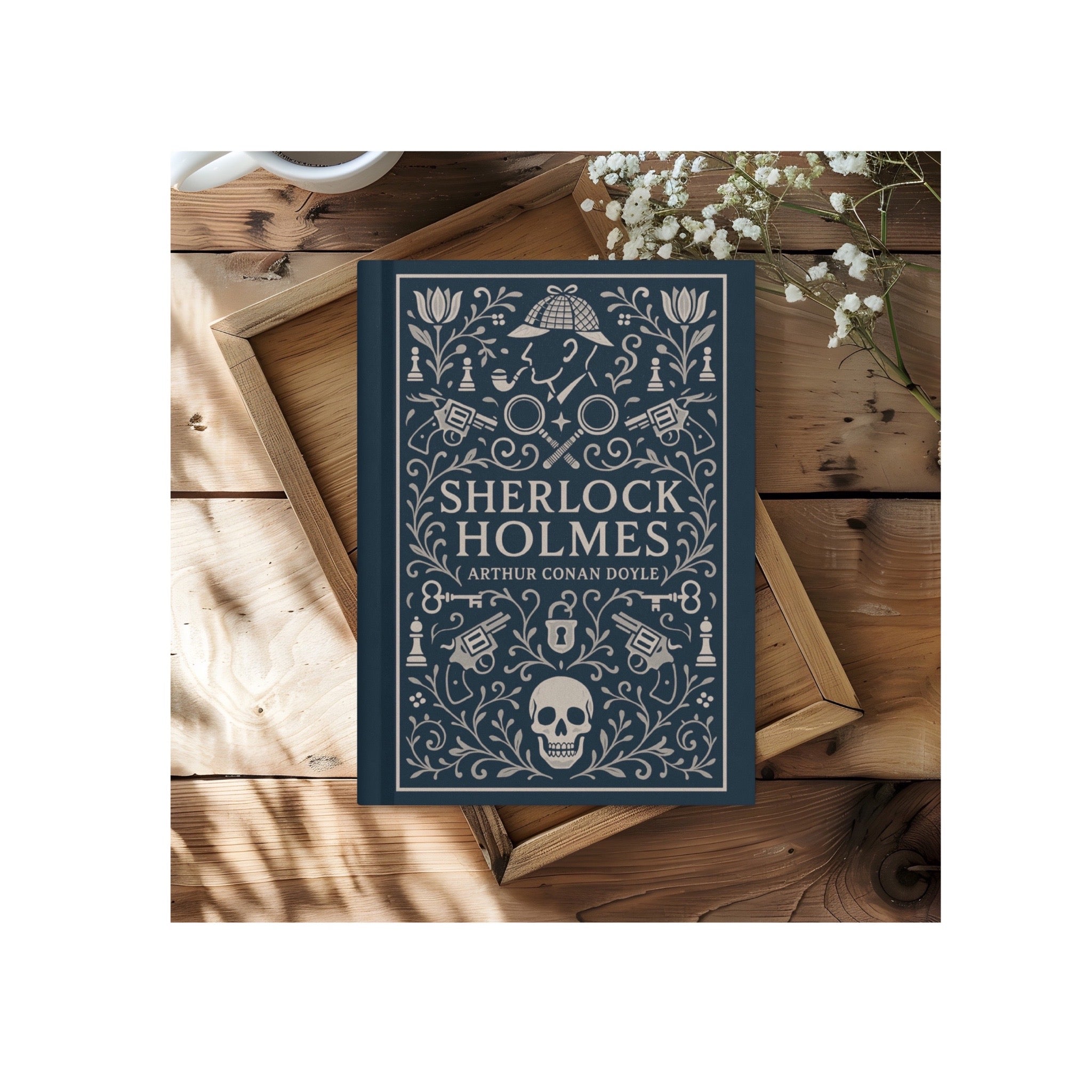 Sherlock Holmes Hardcover Lined Notebook with Lovely Matte Finish