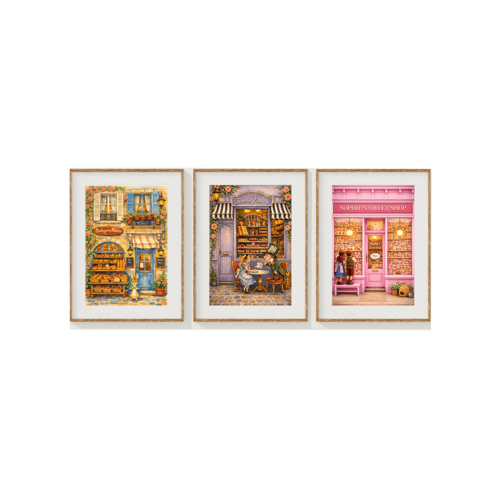 Peter Sneaks a Croissant Art Print Boulangerie Watercolor Painting Beatrix Potter Vintage Rabbit Illustration Kid's Room Artwork Nursery Decor Kitchen