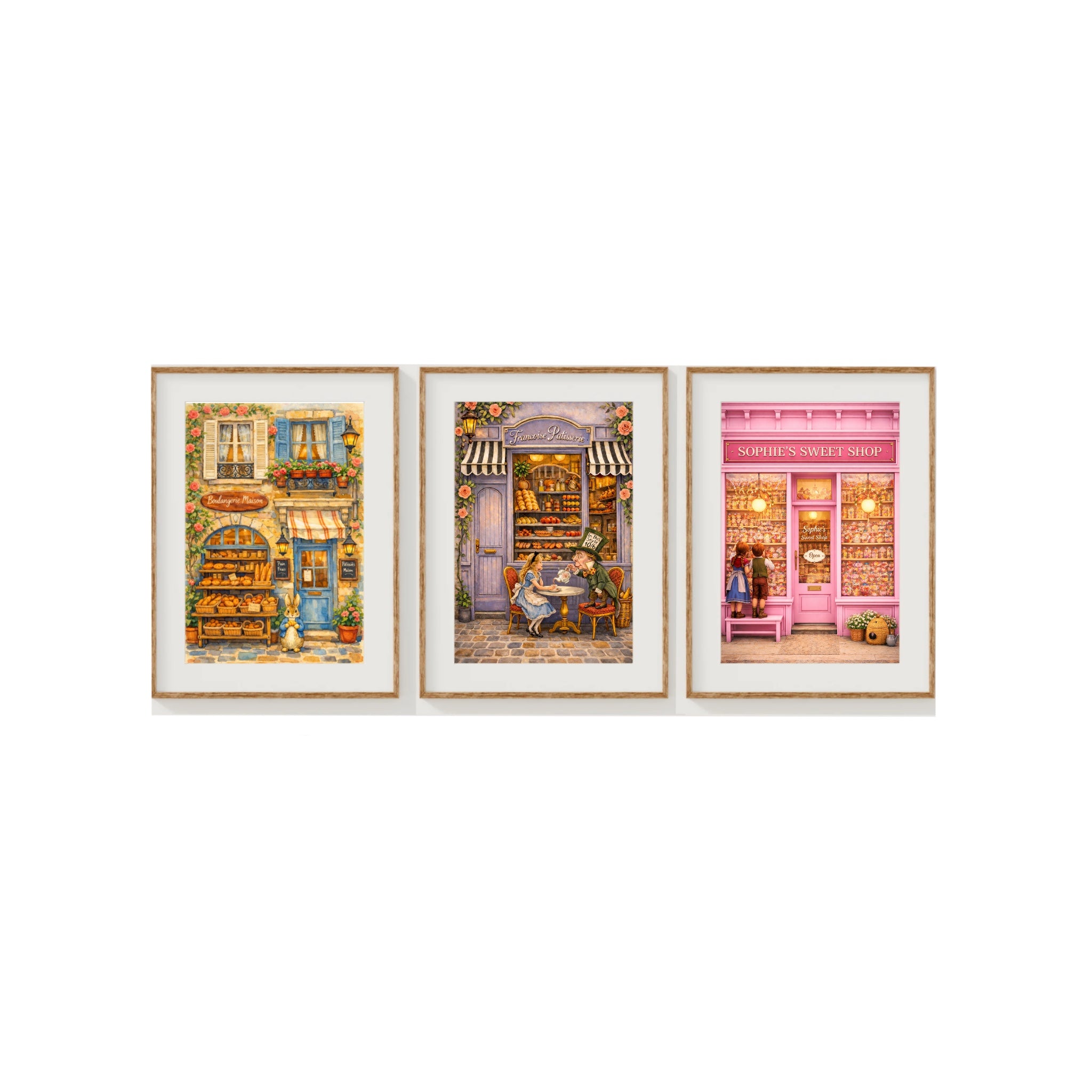 Peter Sneaks a Croissant Art Print Boulangerie Watercolor Painting Beatrix Potter Vintage Rabbit Illustration Kid's Room Artwork Nursery Decor Kitchen
