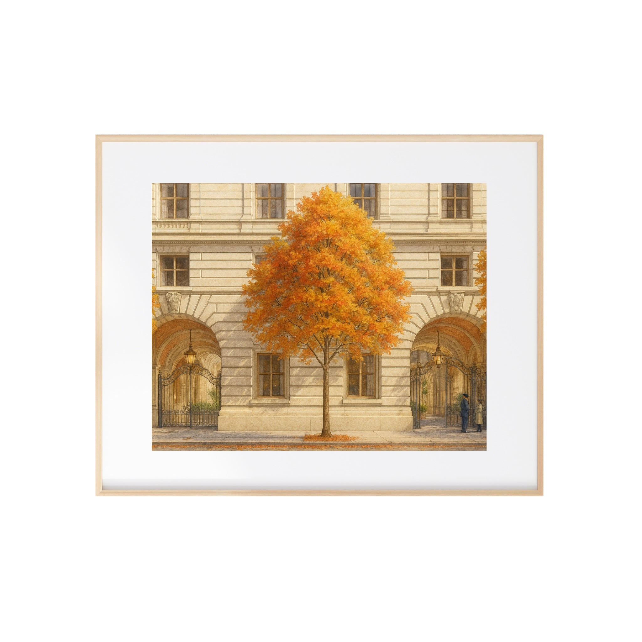 The Arconia in Autumn Art Print Murder Mystery Building Watercolor Painting Belnord Artwork New York City Wall Decor