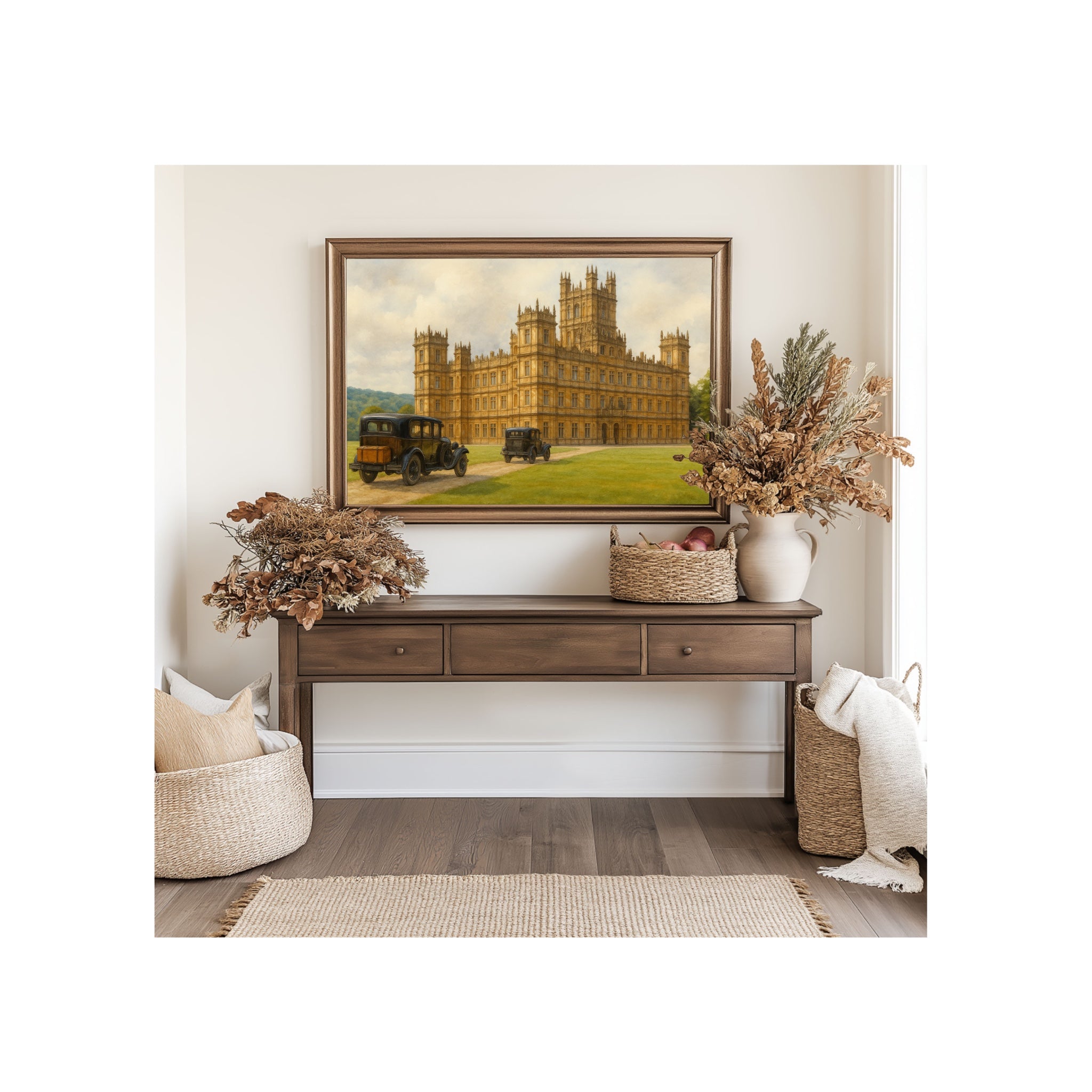Downton Abbey Watercolor Highclere Castle Art Print