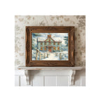 The March House Art Print Little Women Watercolor Painting Louisa May Alcott Artwork Christmas Gallery Wall Book Decor