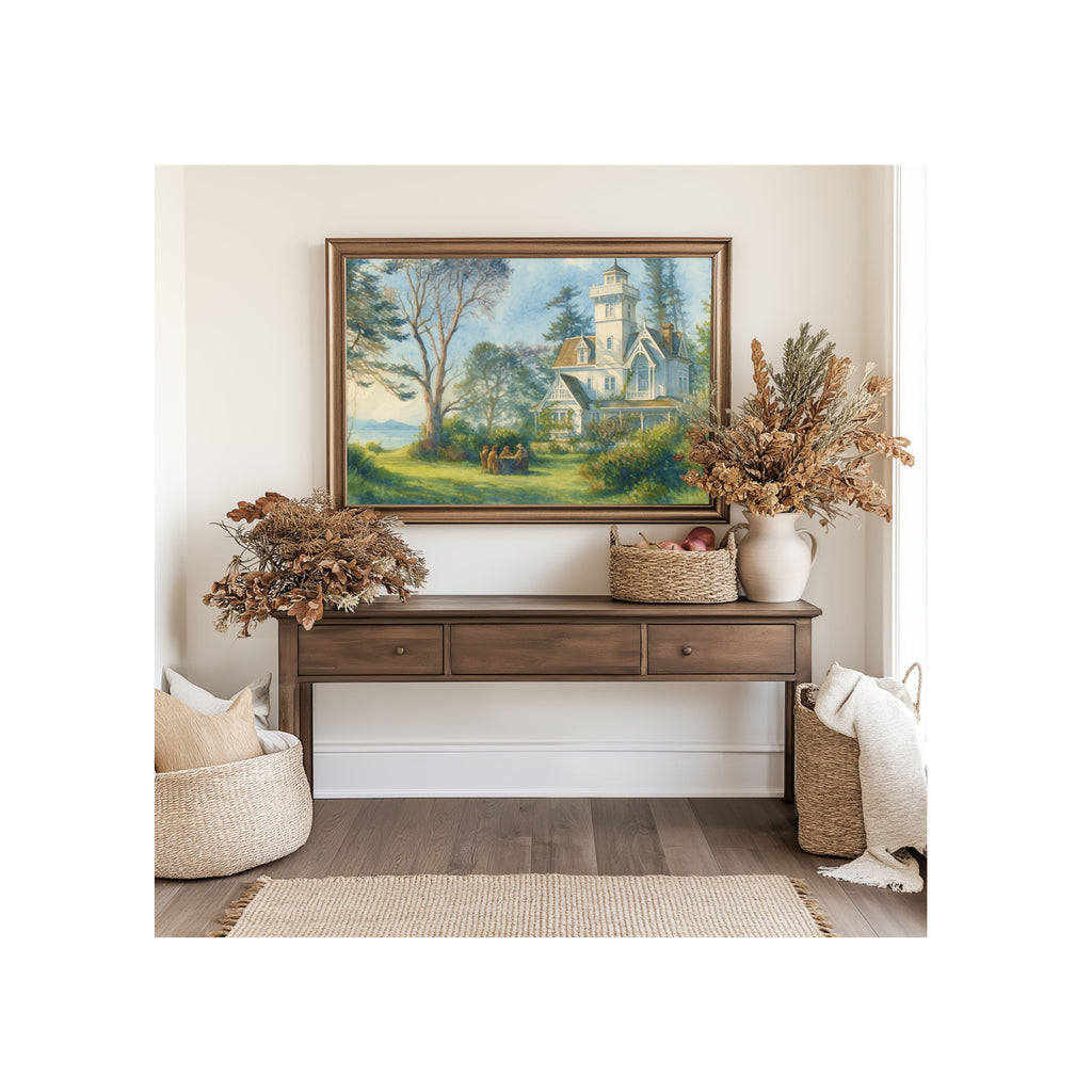 The Owens House Art Print Witch Sisters Watercolor Painting Magical Artwork Landscape Scenery Gallery Wall Decor