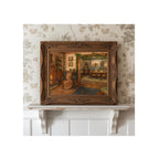 Little Women Living Room Art Print Louisa May Alcott Watercolor Painting Victorian Era Artwork Christmas Gallery Wall Decor
