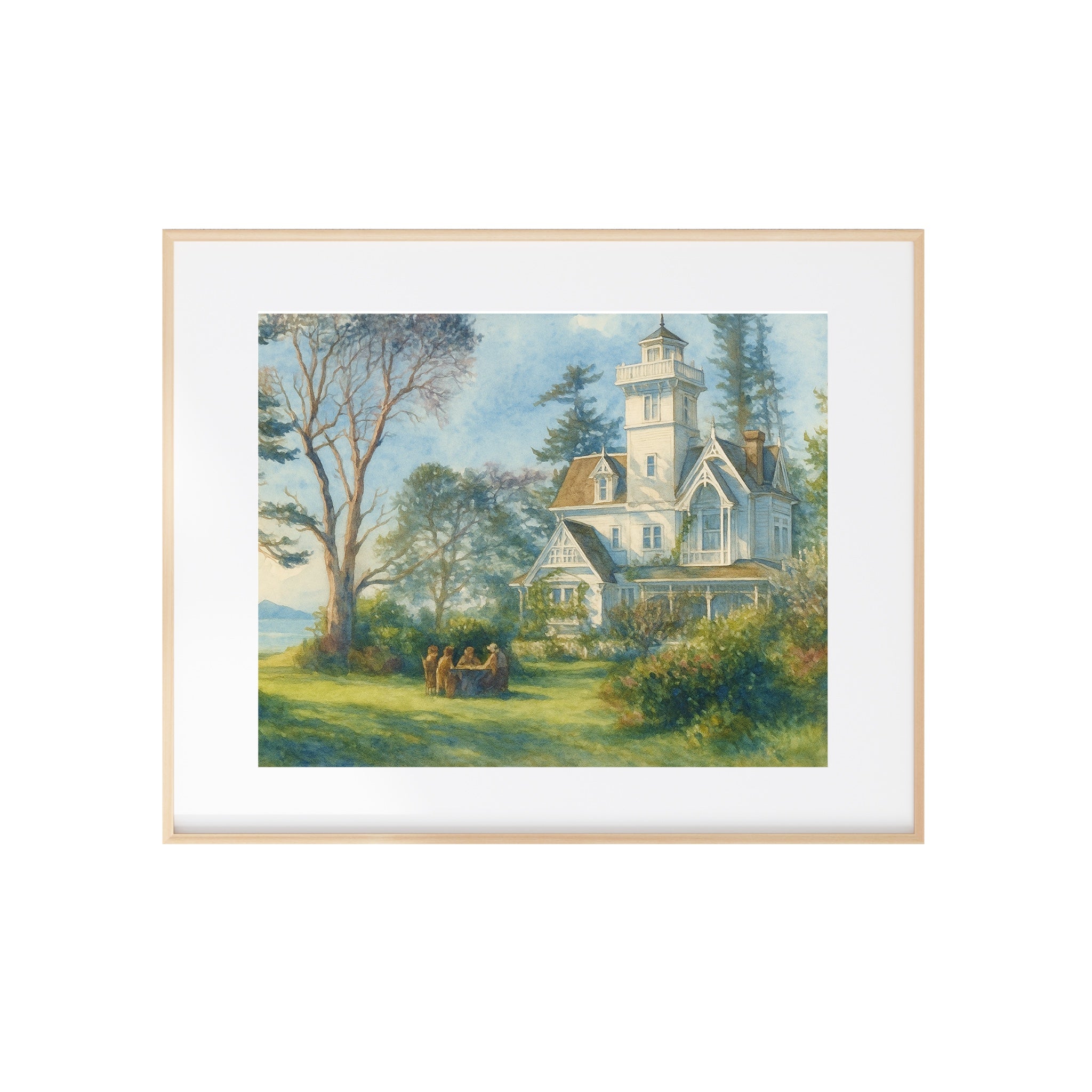 The Owens House Art Print Witch Sisters Watercolor Painting Magical Artwork Landscape Scenery Gallery Wall Decor
