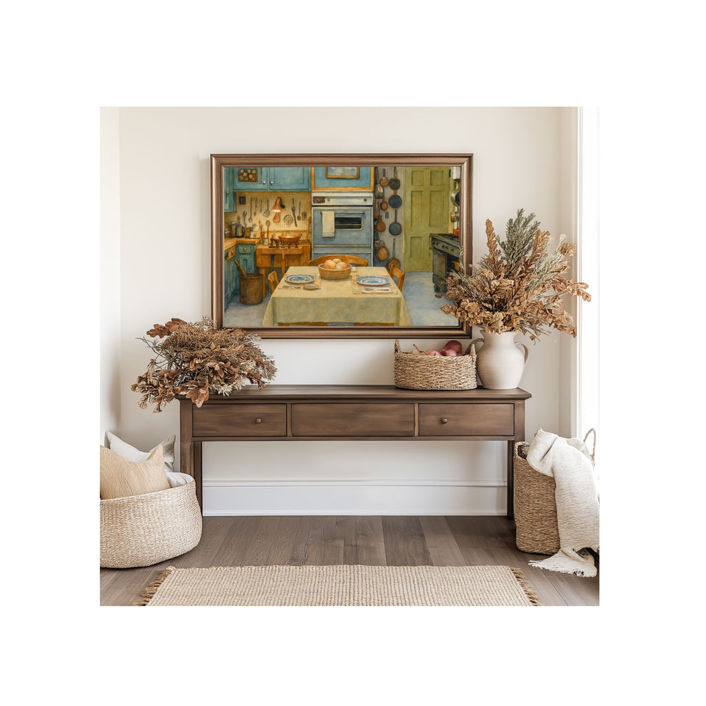 Julia's Kitchen Art Print French Cooking Painting Home Wall Decor