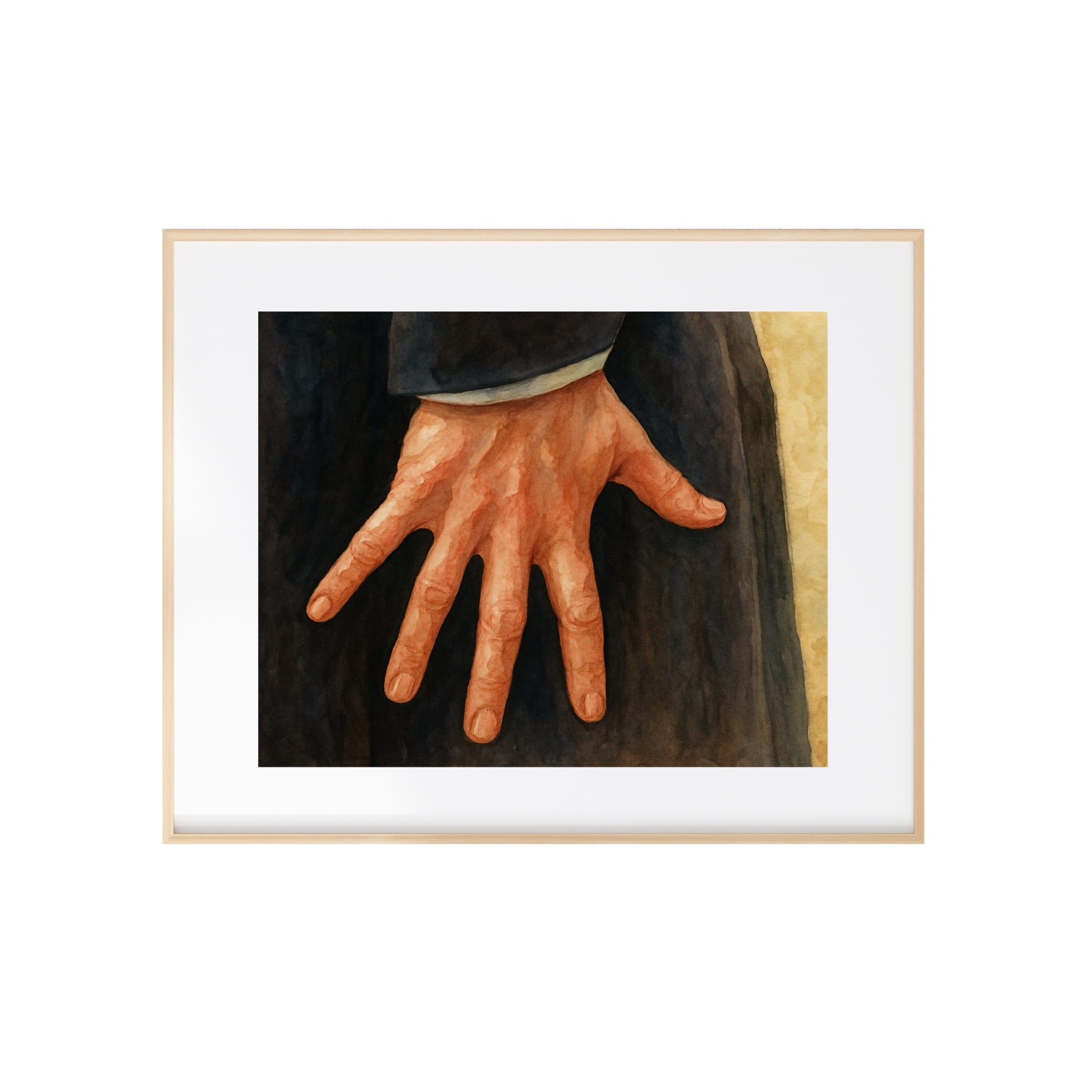 Mr. Darcy Hand Flex Art Print Pride and Prejudice Watercolor Painting Jane Austen Artwork Pemberley
