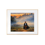 Mr. Darcy Walks Across a Field Art Print Pride and Prejudice Watercolor Painting Jane Austen Artwork Sunrise