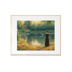 Elizabeth Bennet at the Lake Art Print Pride and Prejudice Watercolor Painting Jane Austen Artwork Landscape Scenery Wall Decor