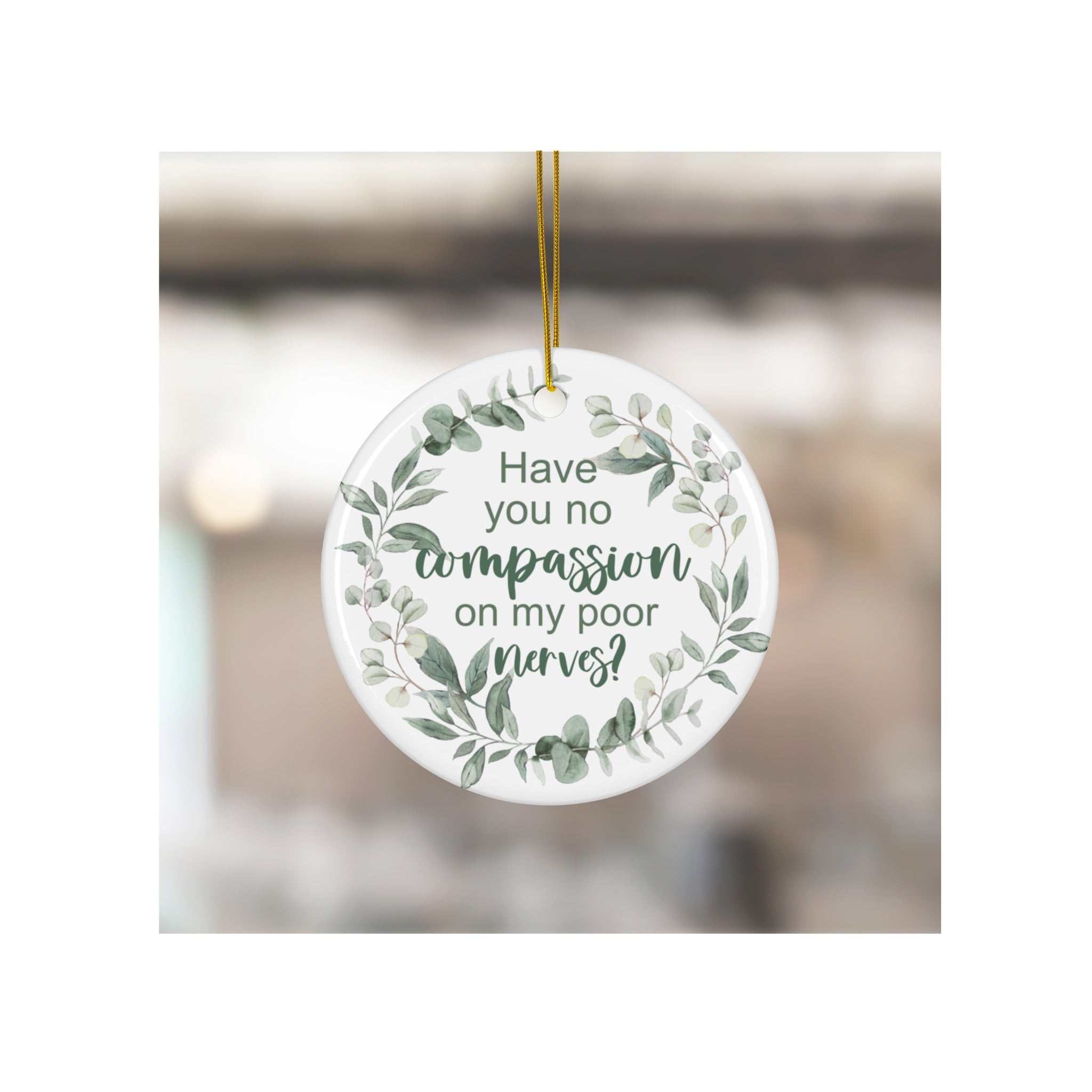 Poor Nerves Ceramic Ornament Pride and Prejudice Keepsake Jane Austen Gift