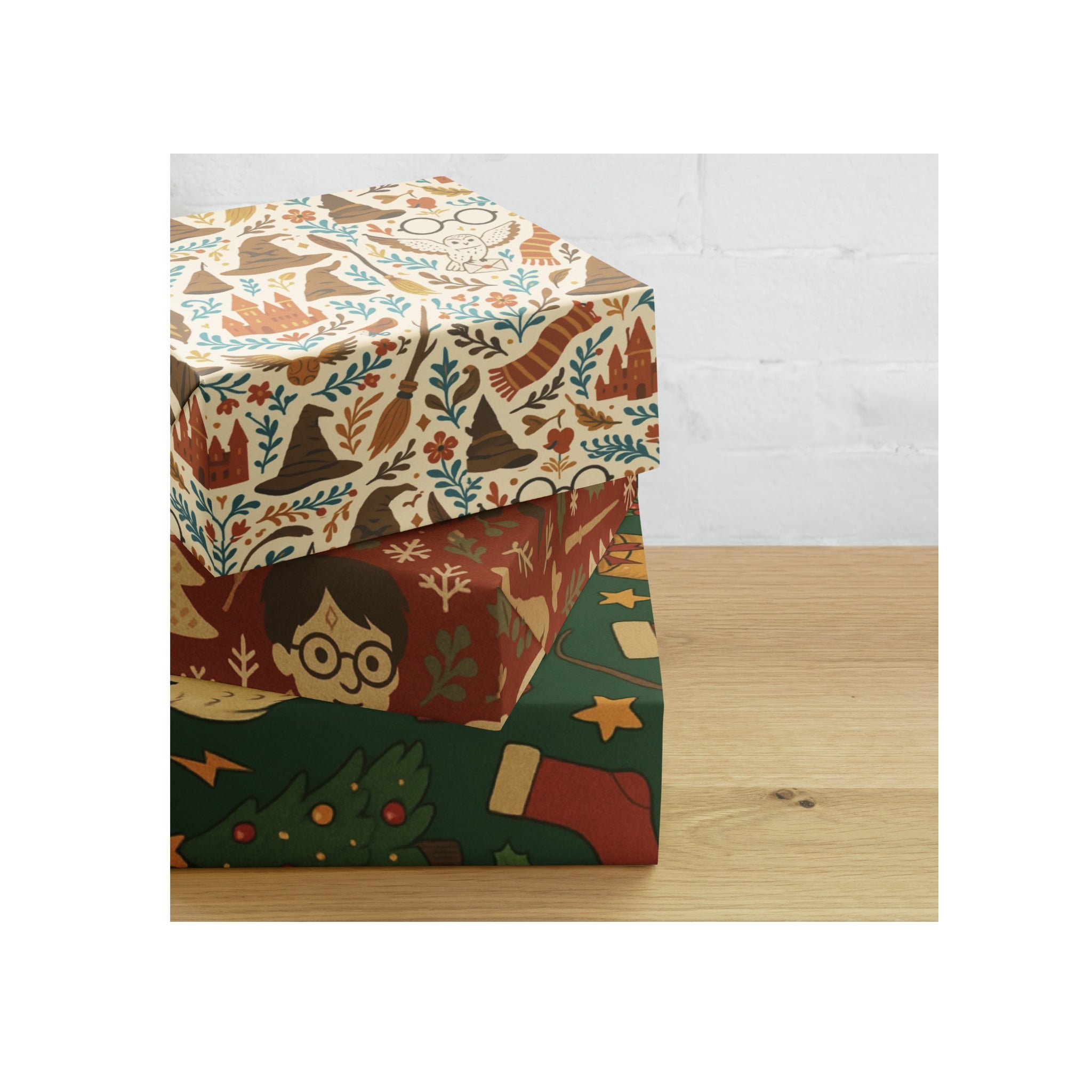 Christmas Wizard Gift Wrap Set of 3 Premium Quality Sheets