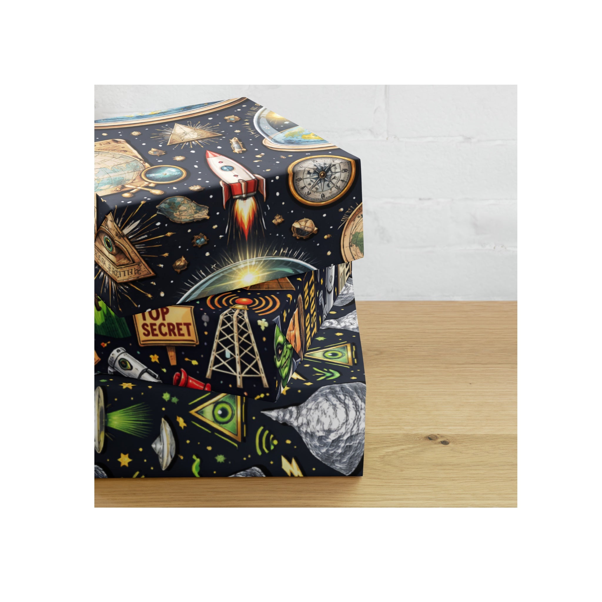 Conspiracy Theories Gift Wrap Set of 3 Premium Quality Sheets