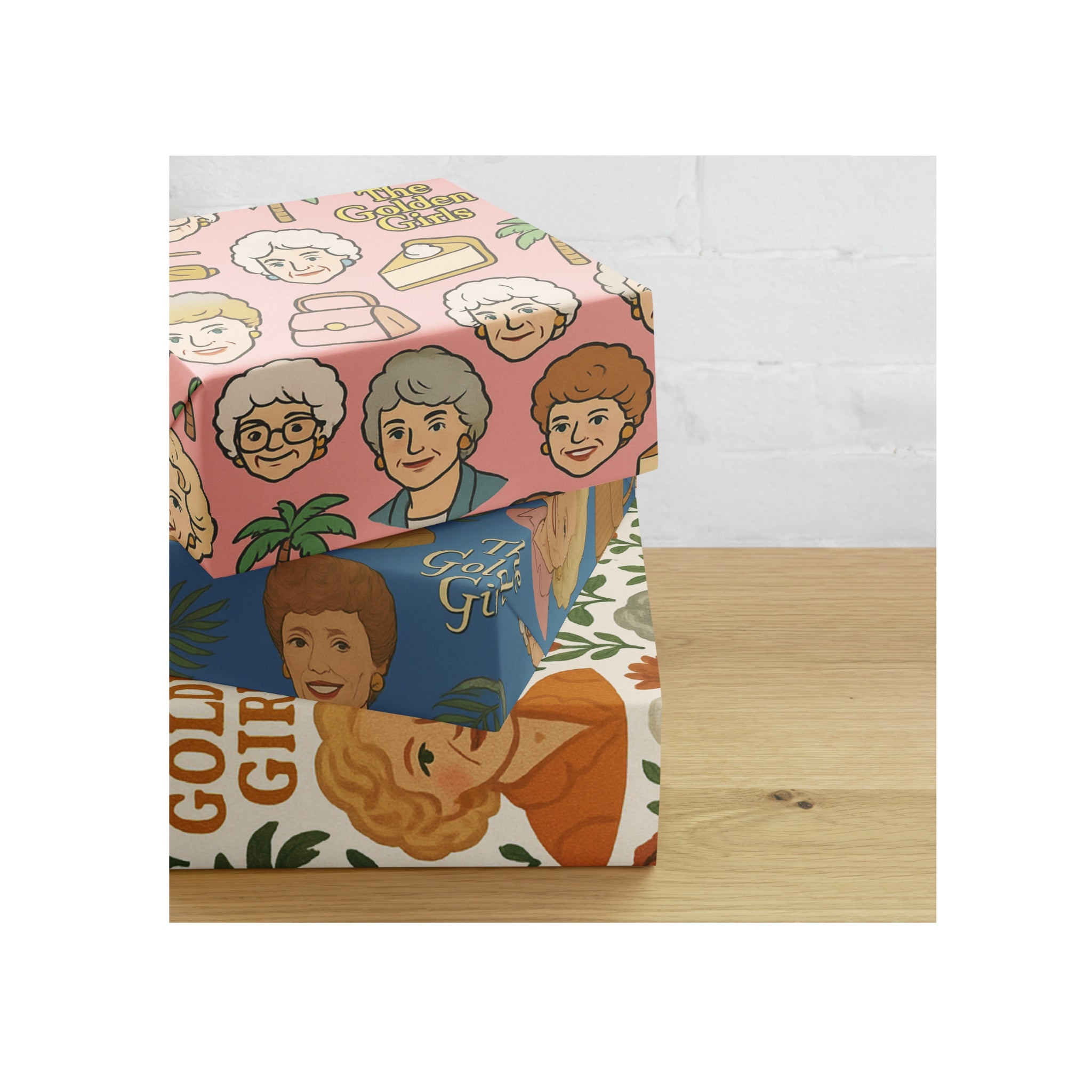Our Favorite Golden Gal Pals Gift Wrap Set of 3 Premium Quality Sheets