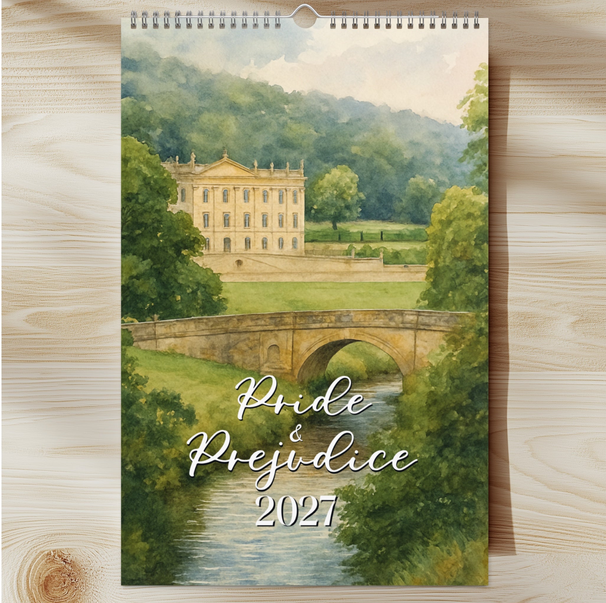Pride and Prejudice 2027 Watercolor Wall Calendar