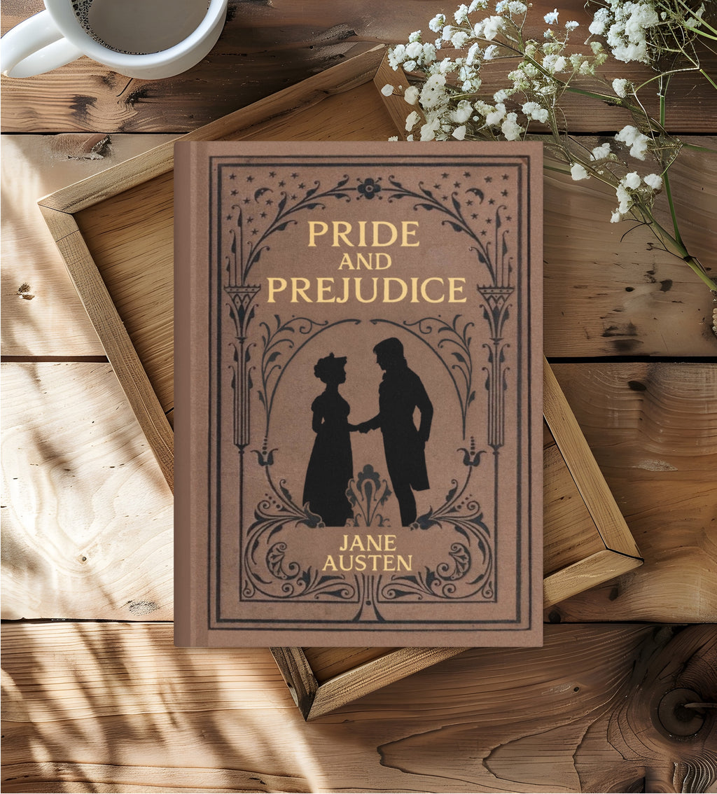 Pride and Prejudice Hardcover Lined Notebook with Lovely Matte Finish