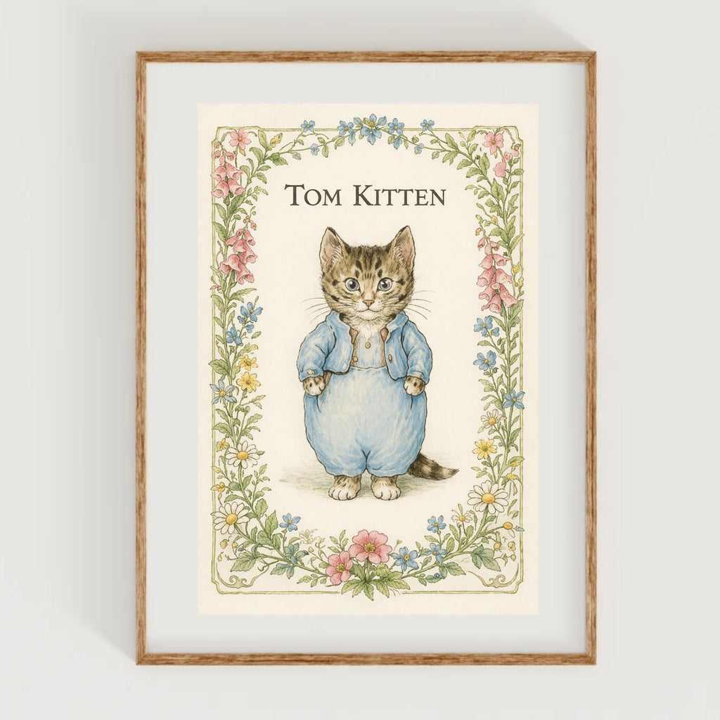 Tom Kitten Art Print Beatrix Potter Inspired Artwork