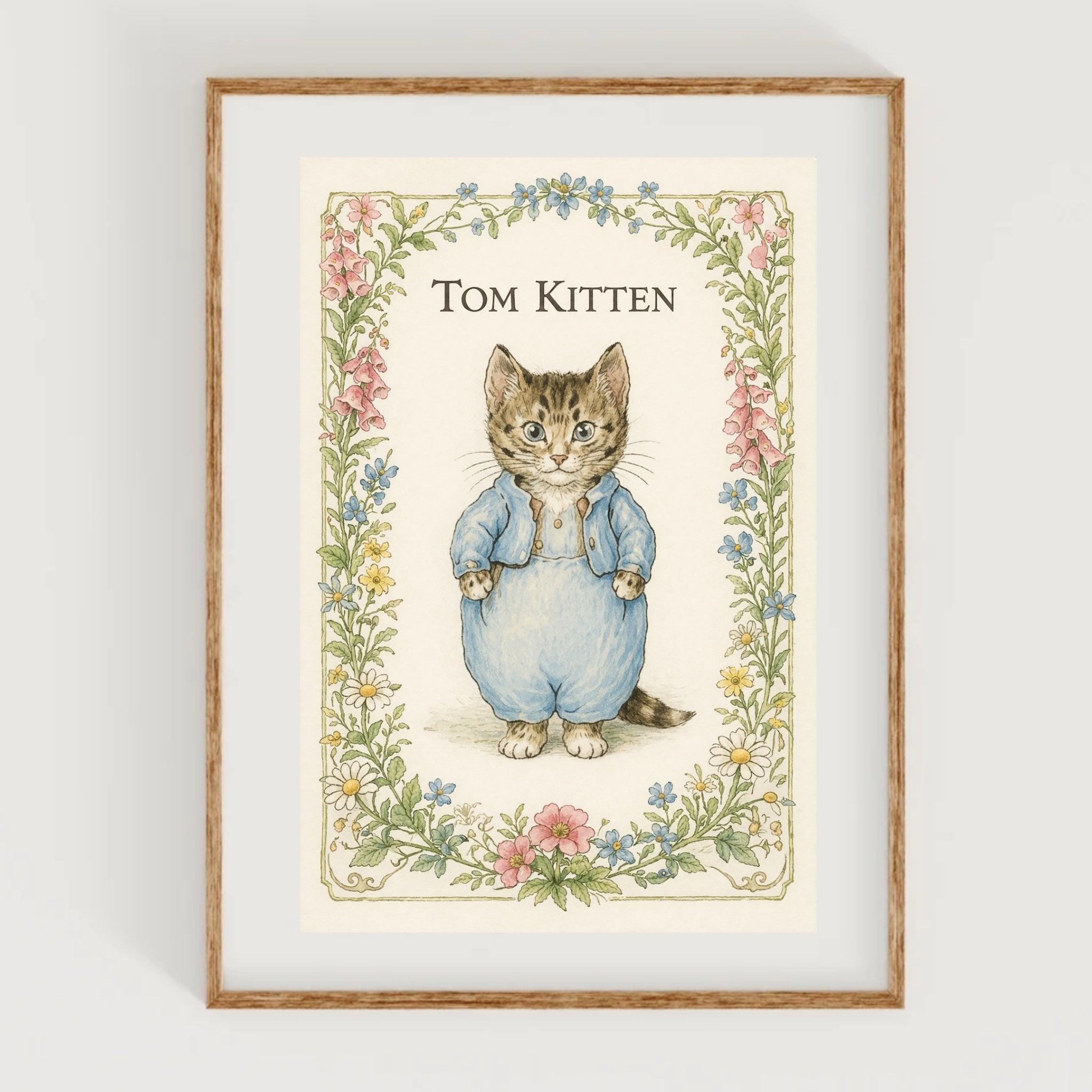 Tom Kitten Art Print Beatrix Potter Inspired Artwork