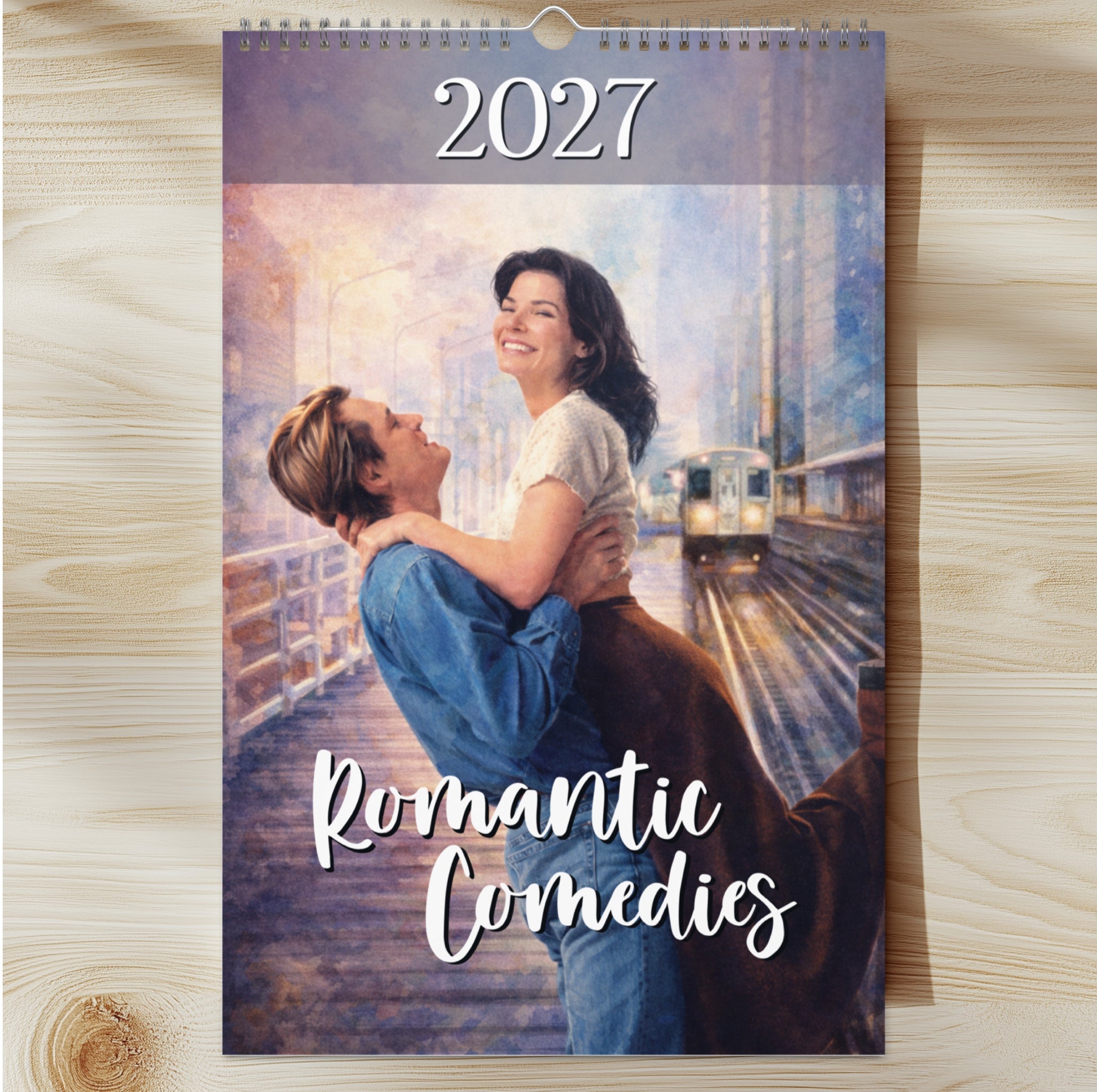 Romantic Comedies 2027 Watercolor Art Printed Calendar