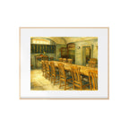 Servant's Hall Dining Room Art Print Downton Abbey Watercolor Painting