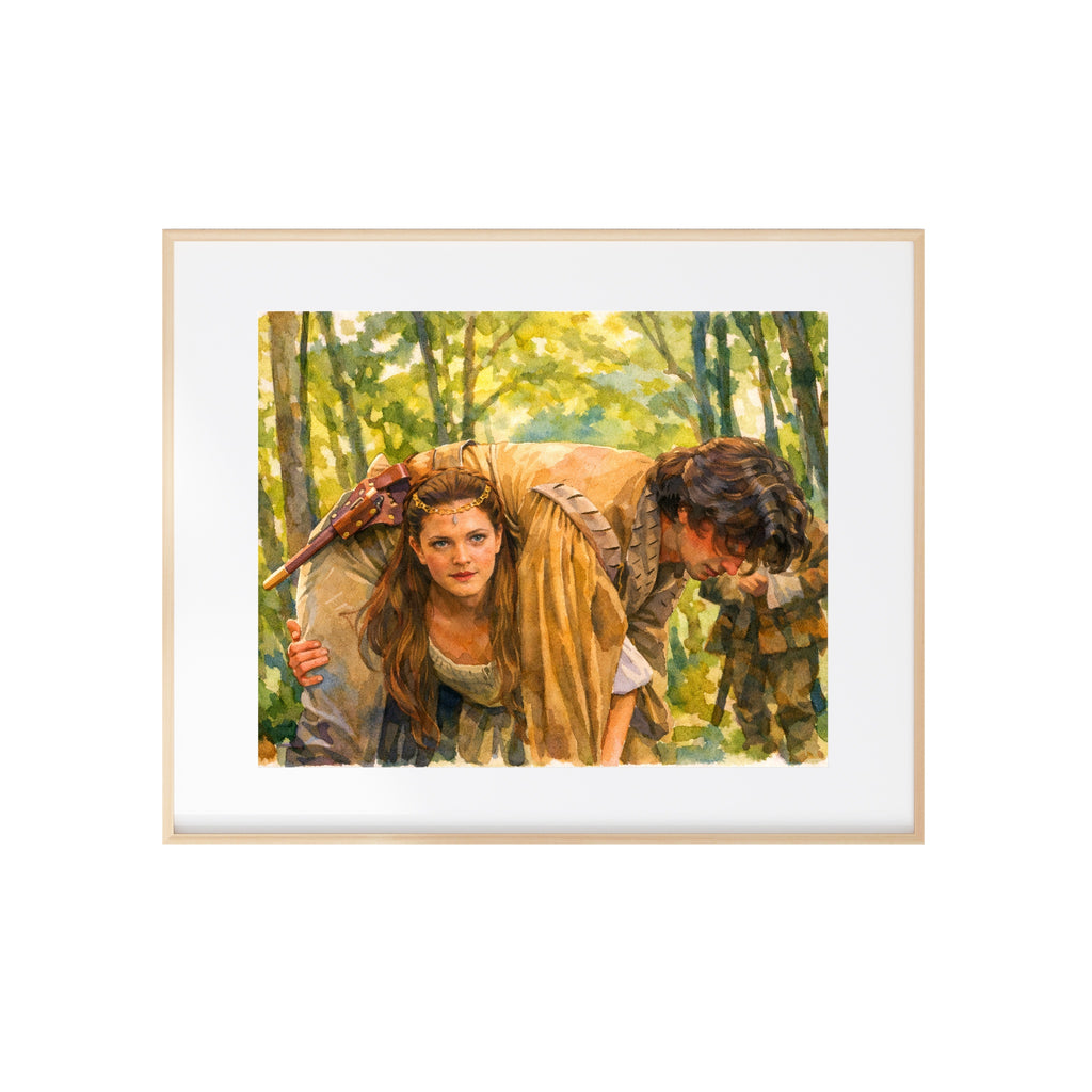 Ever After Art Print Danielle Rescues Henry from the Gypsies Watercolor Painting