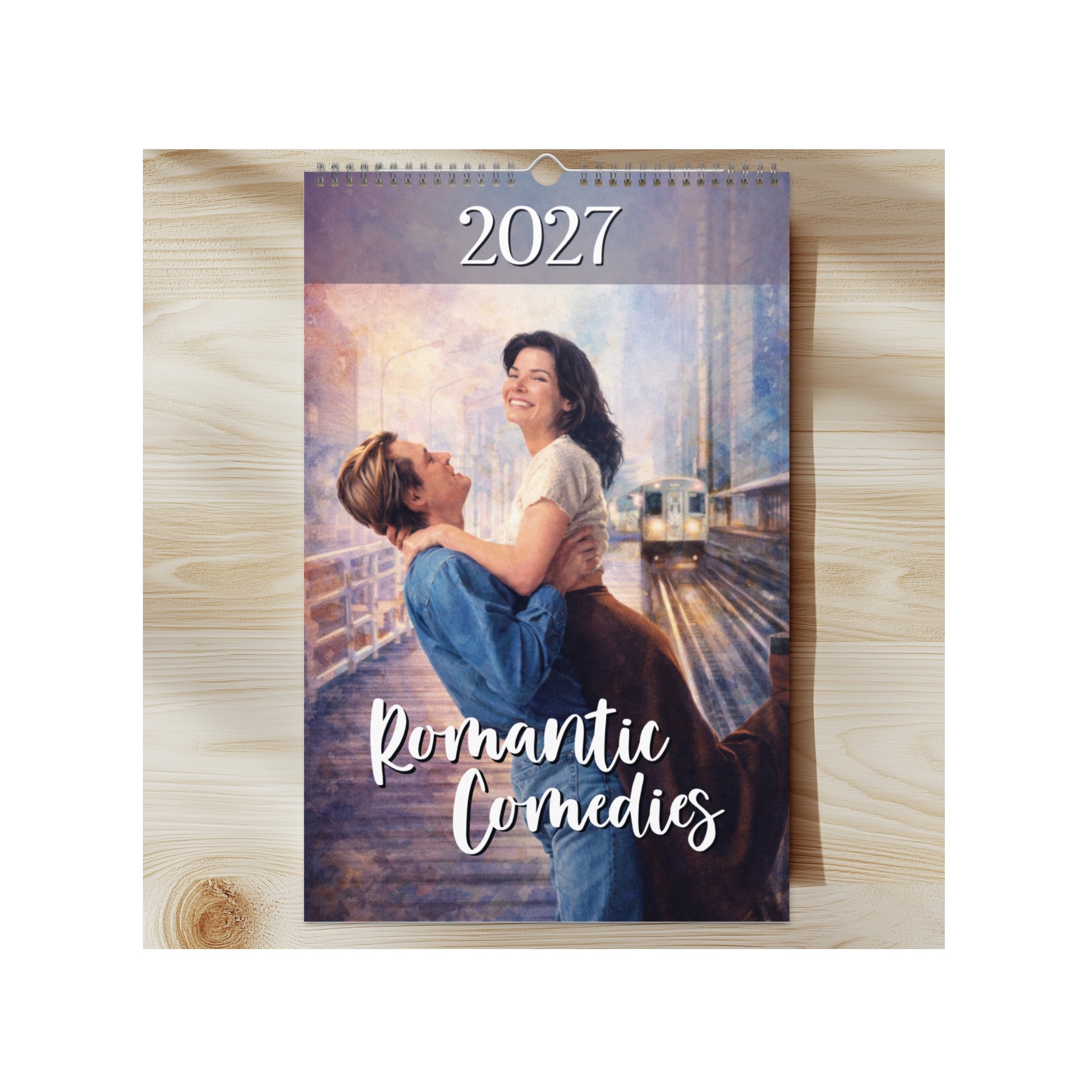 Romantic Comedies 2027 Watercolor Art Printed Calendar