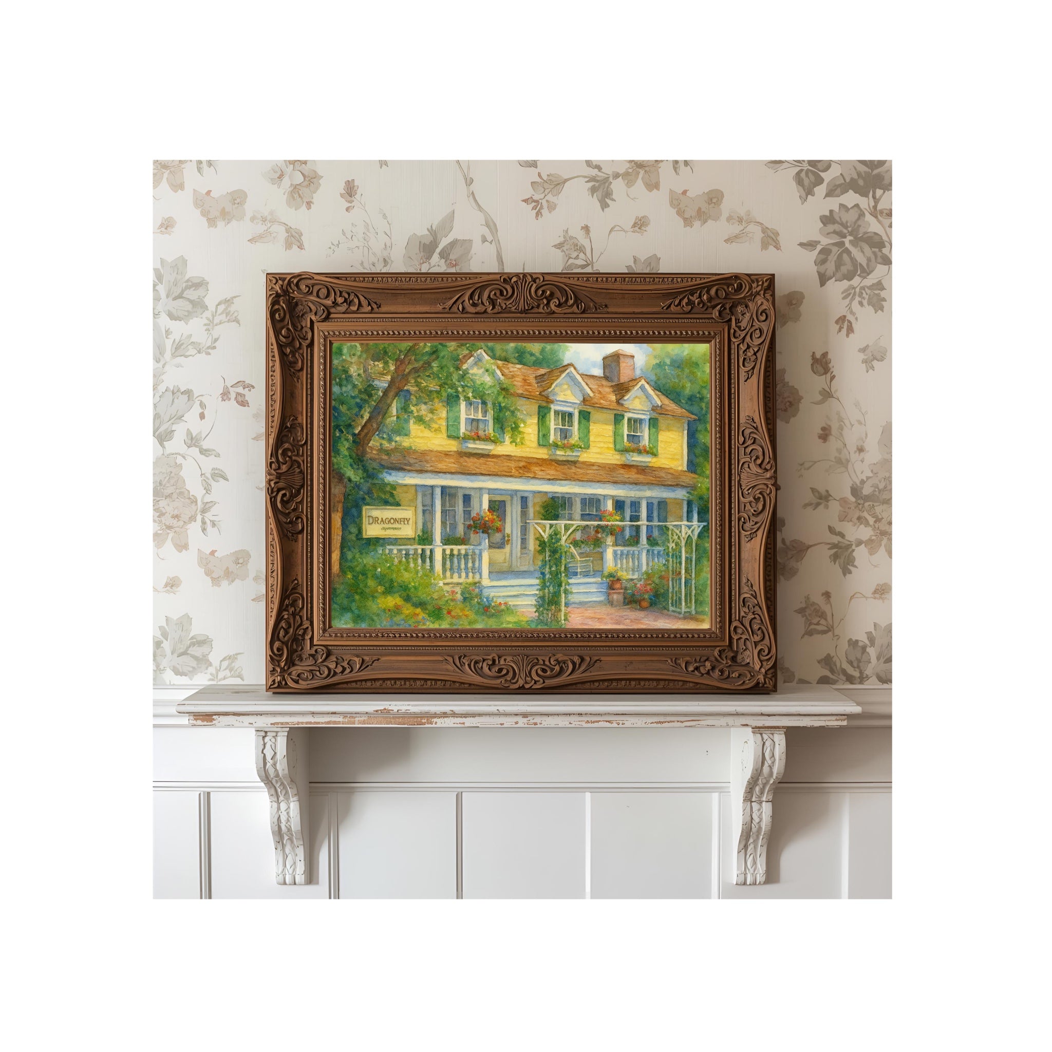 The Dragonfly Inn Art Print Stars Hollow Watercolor Painting
