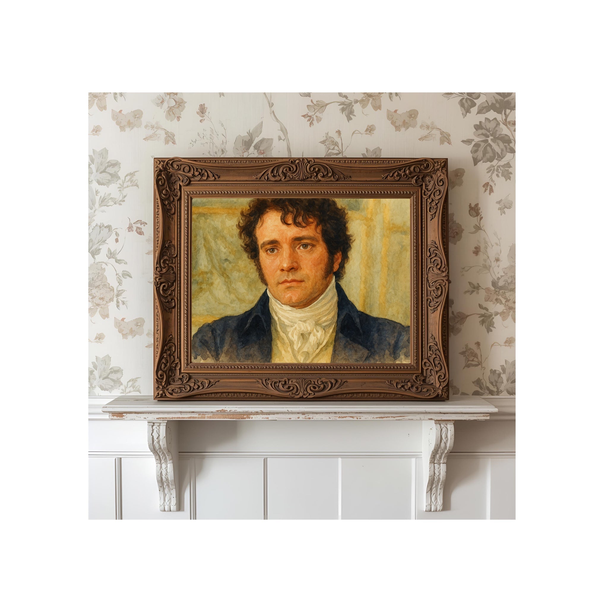 Mr. Darcy Watercolor Pride and Prejudice Art Print