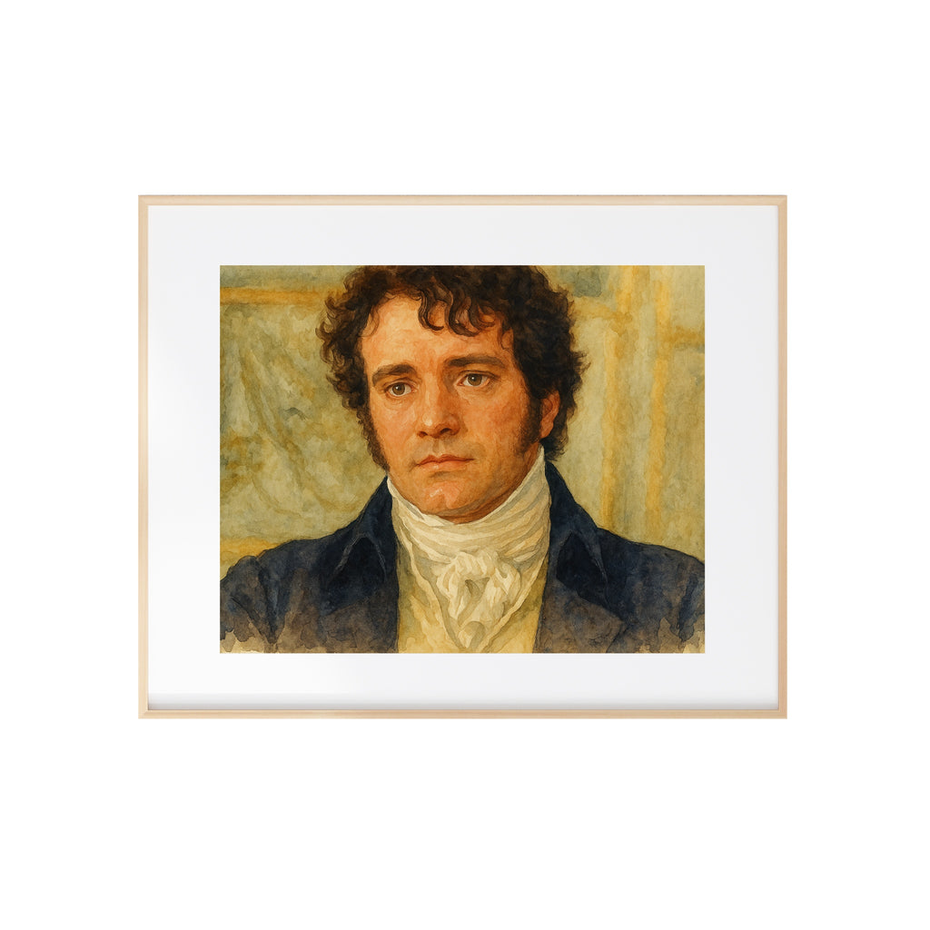 Mr. Darcy Watercolor Pride and Prejudice Art Print