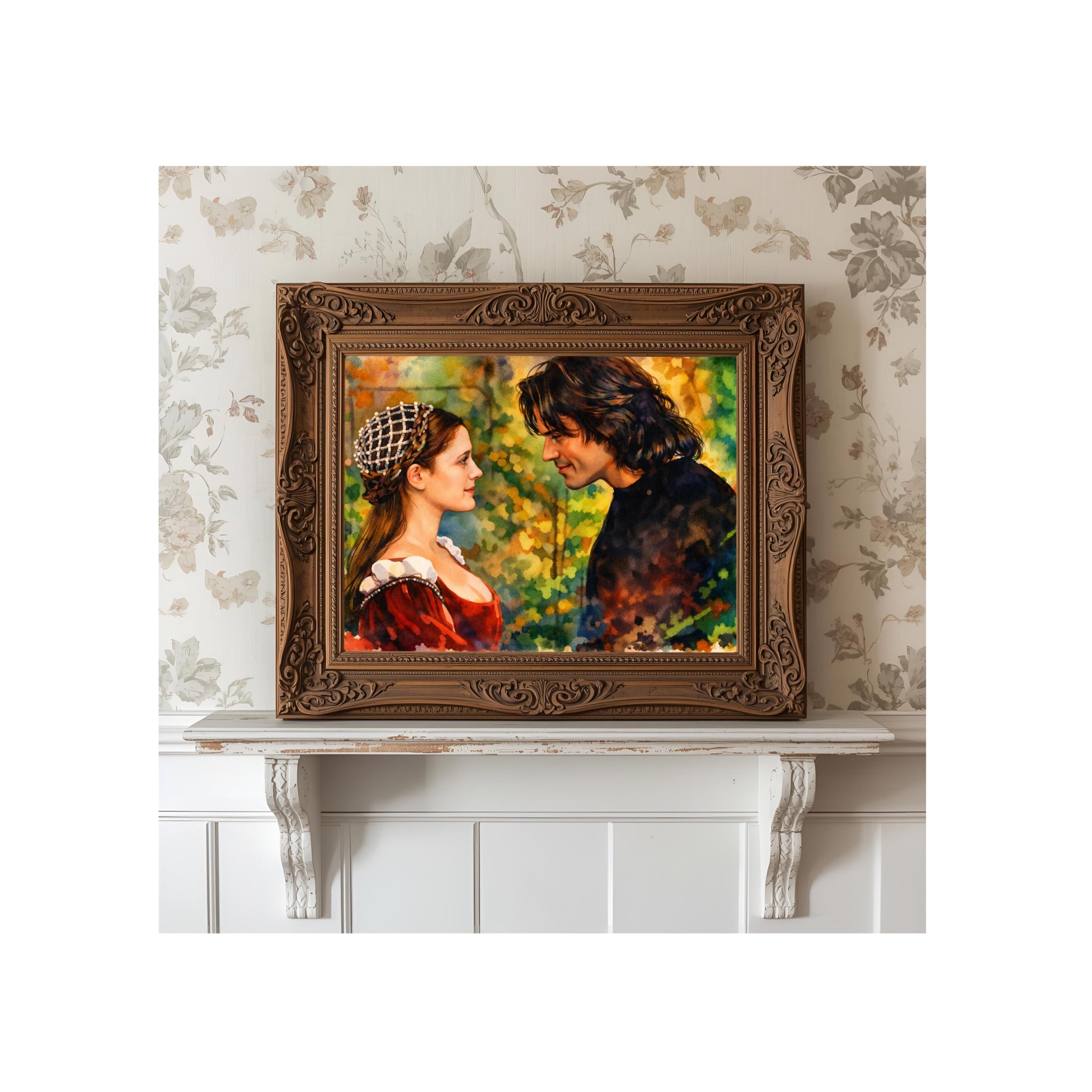 Ever After Art Print Danielle and Henry Watercolor Painting Poster