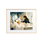 Lizzy Visits Jane at Netherfield Park Watercolor Art Print