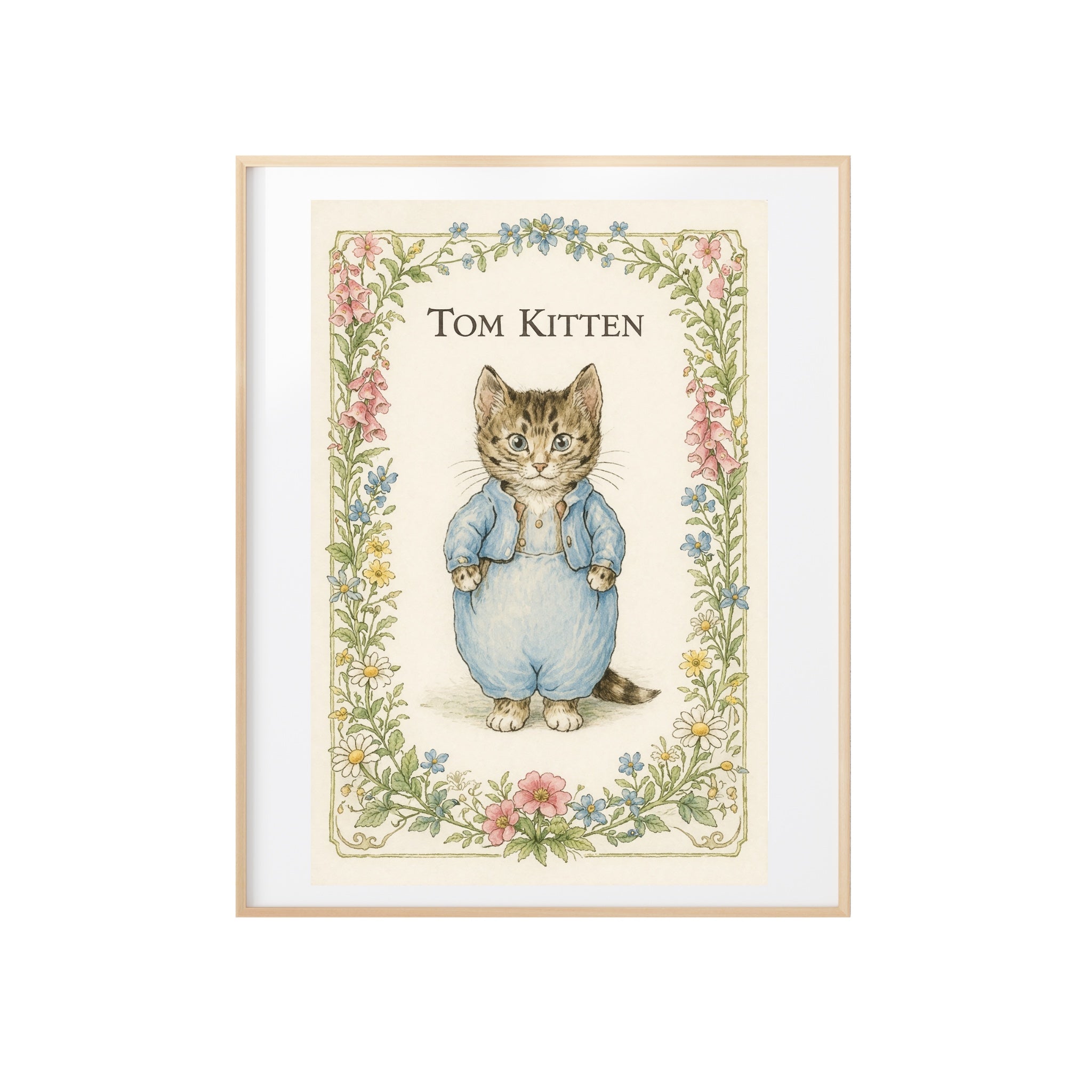 Tom Kitten Art Print Beatrix Potter Inspired Artwork