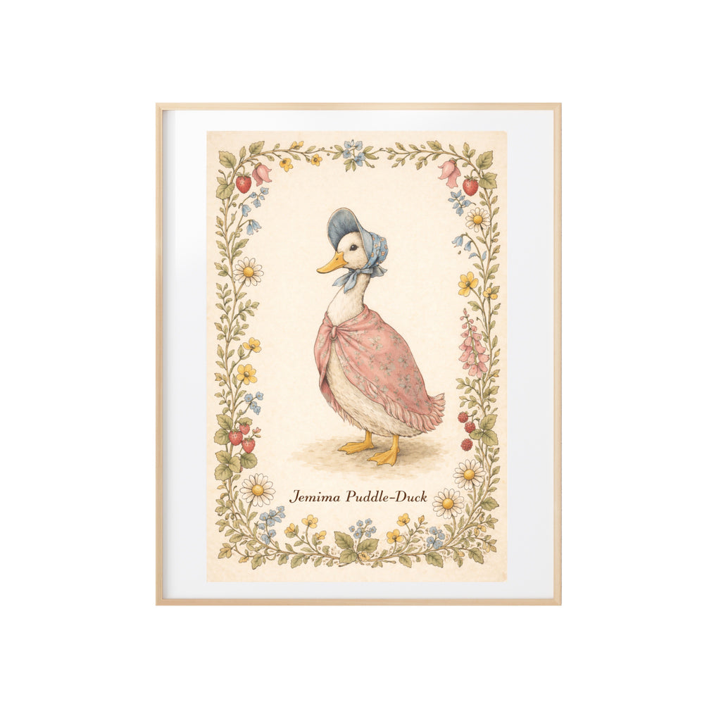 Jemima Puddle-Duck Art Print Beatrix Potter Inspired Artwork