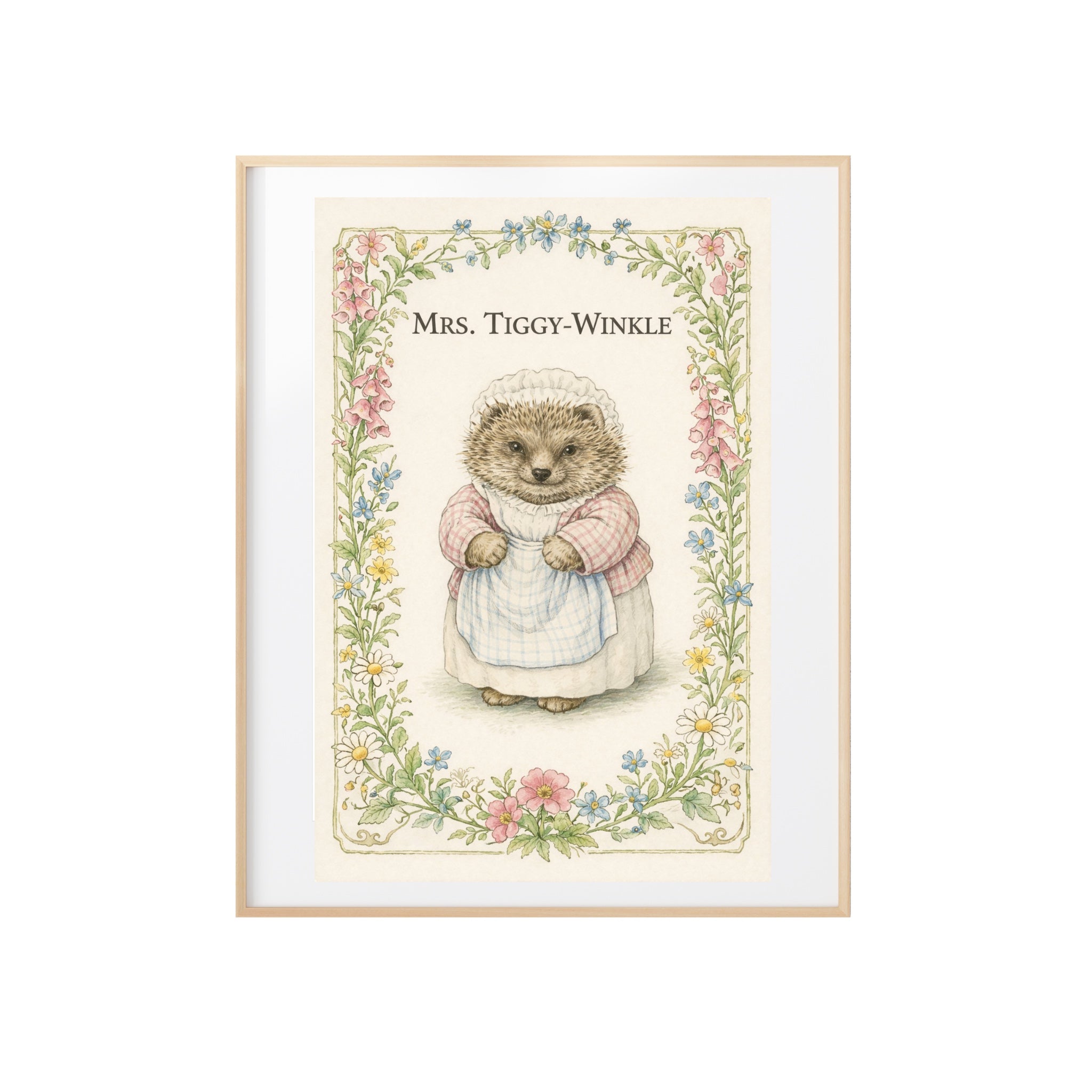 Mrs. Tiggy Winkle Art Print Beatrix Potter Inspired Artwork