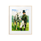 Mr. Darcy and His Steed Watercolor Art Print