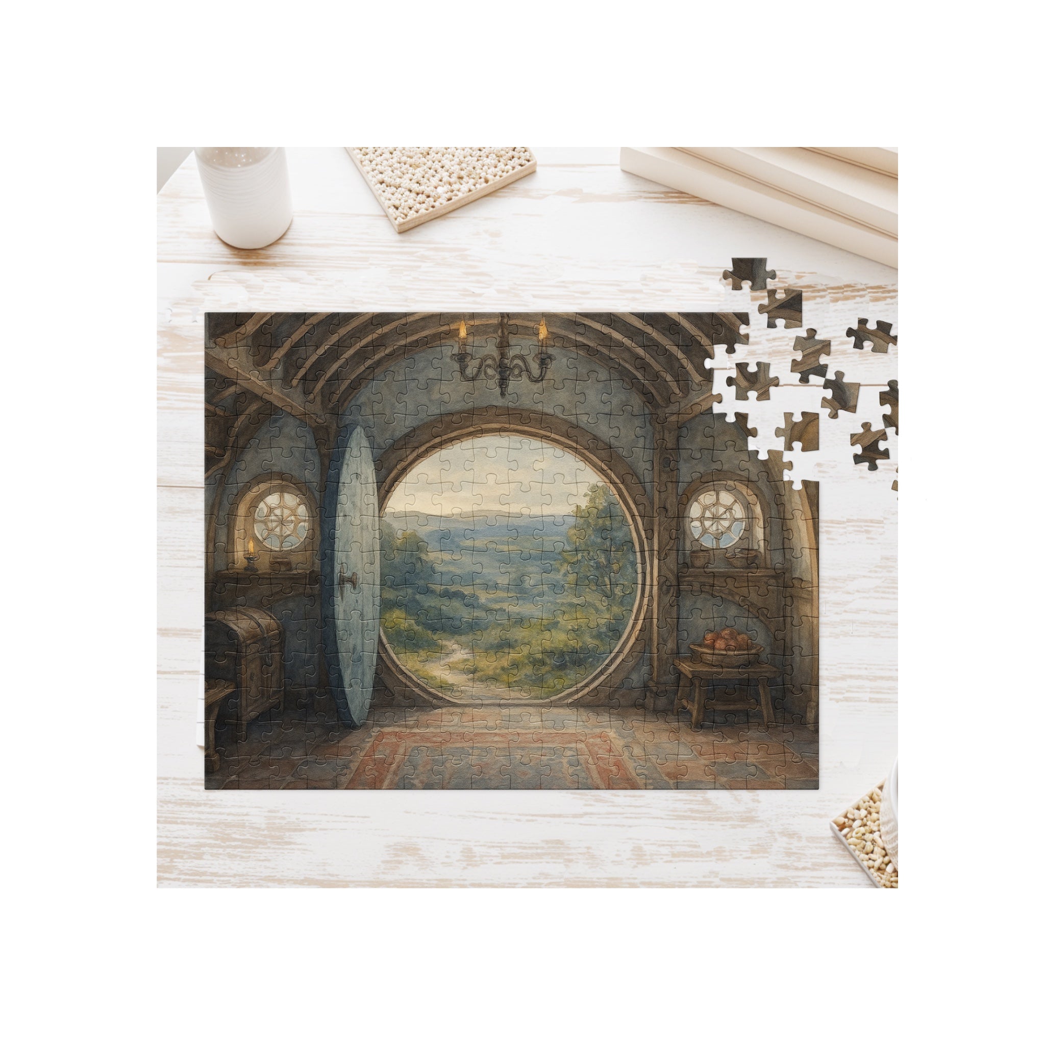 House in the Hillside Watercolor Jigsaw Puzzle