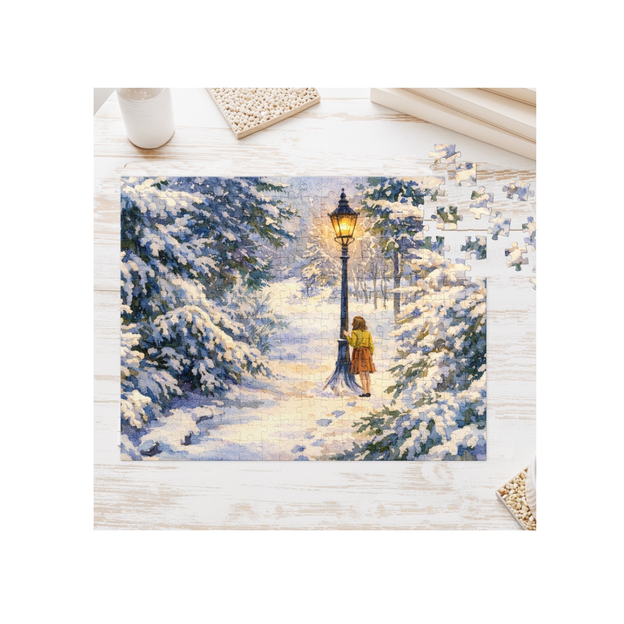 Lucy at the Lamppost Watercolor Jigsaw Puzzle